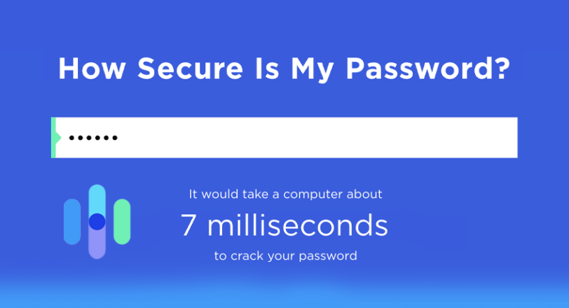 A 6-character password can be cracked in a fraction of a second.