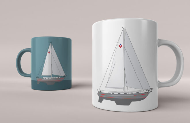 Valiant 42 sailboat s/v Nautilus Mug Design