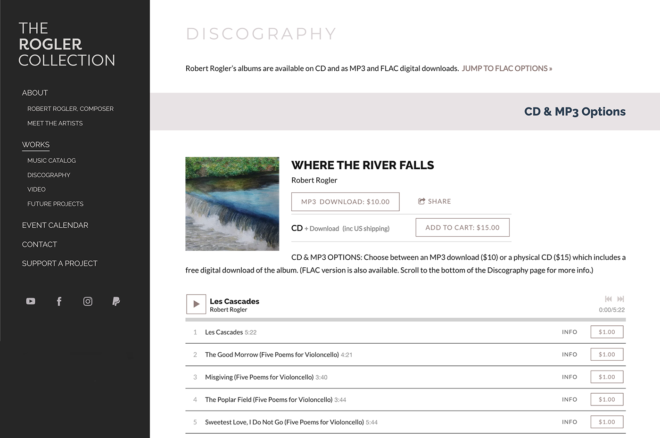Discography page