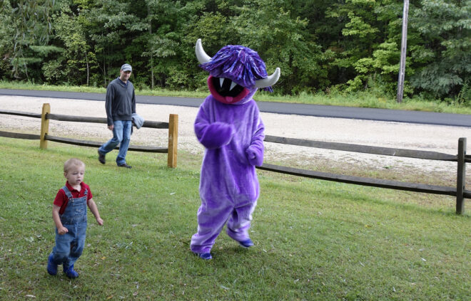 Running the circle with the Purple Furple!